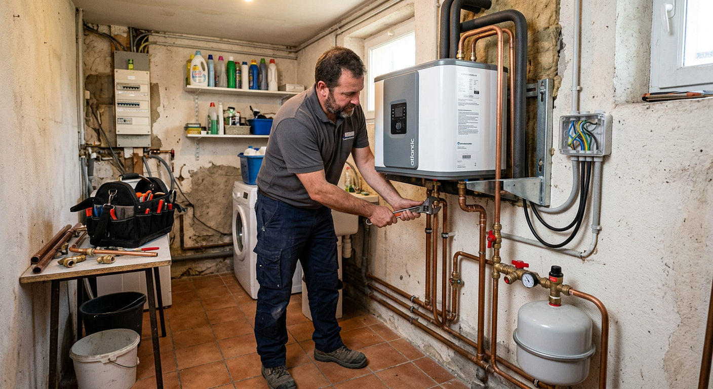 Pose de chauffe-eau thermodynamique par un plombier à Saint-Maur-des-Fossés