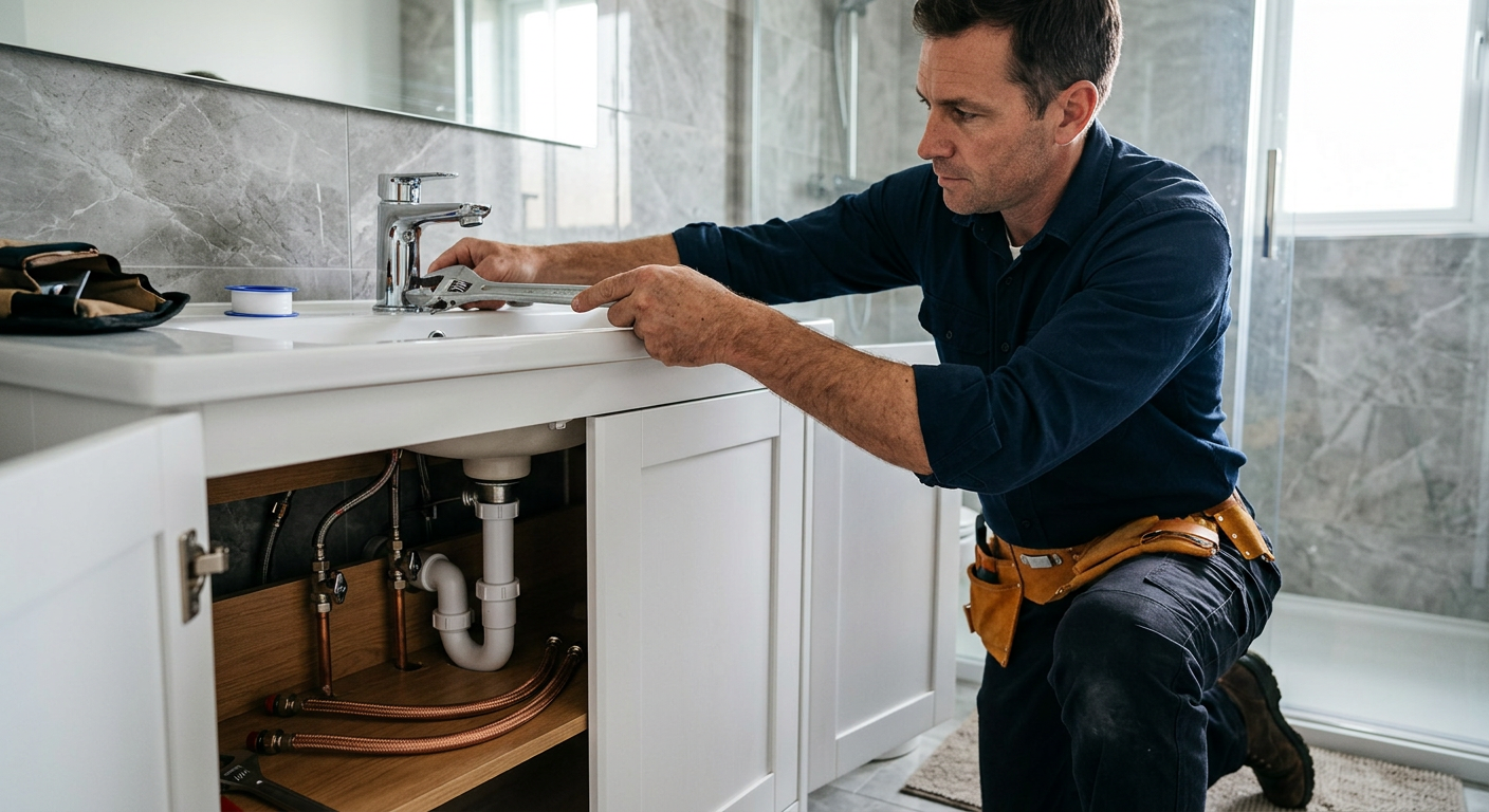 Pose de mitigeur chromé par un plombier à Saint-Maur-des-Fossés
